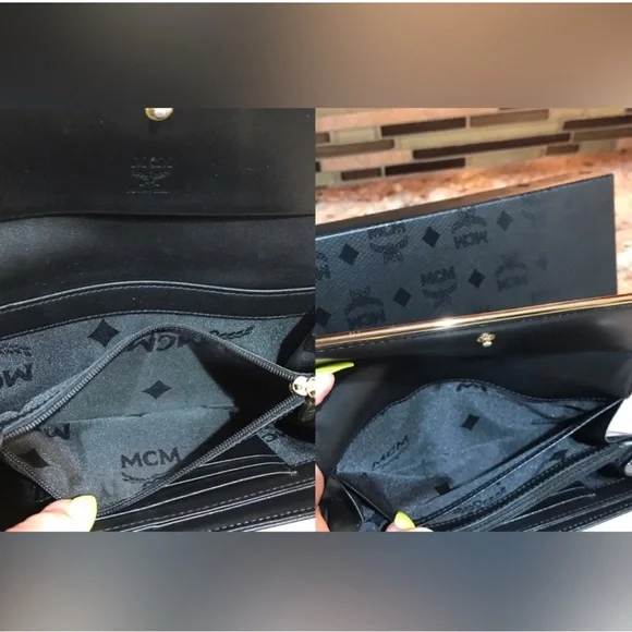 MCM Signature Leather Continental Wallet - Picture 10 of 15